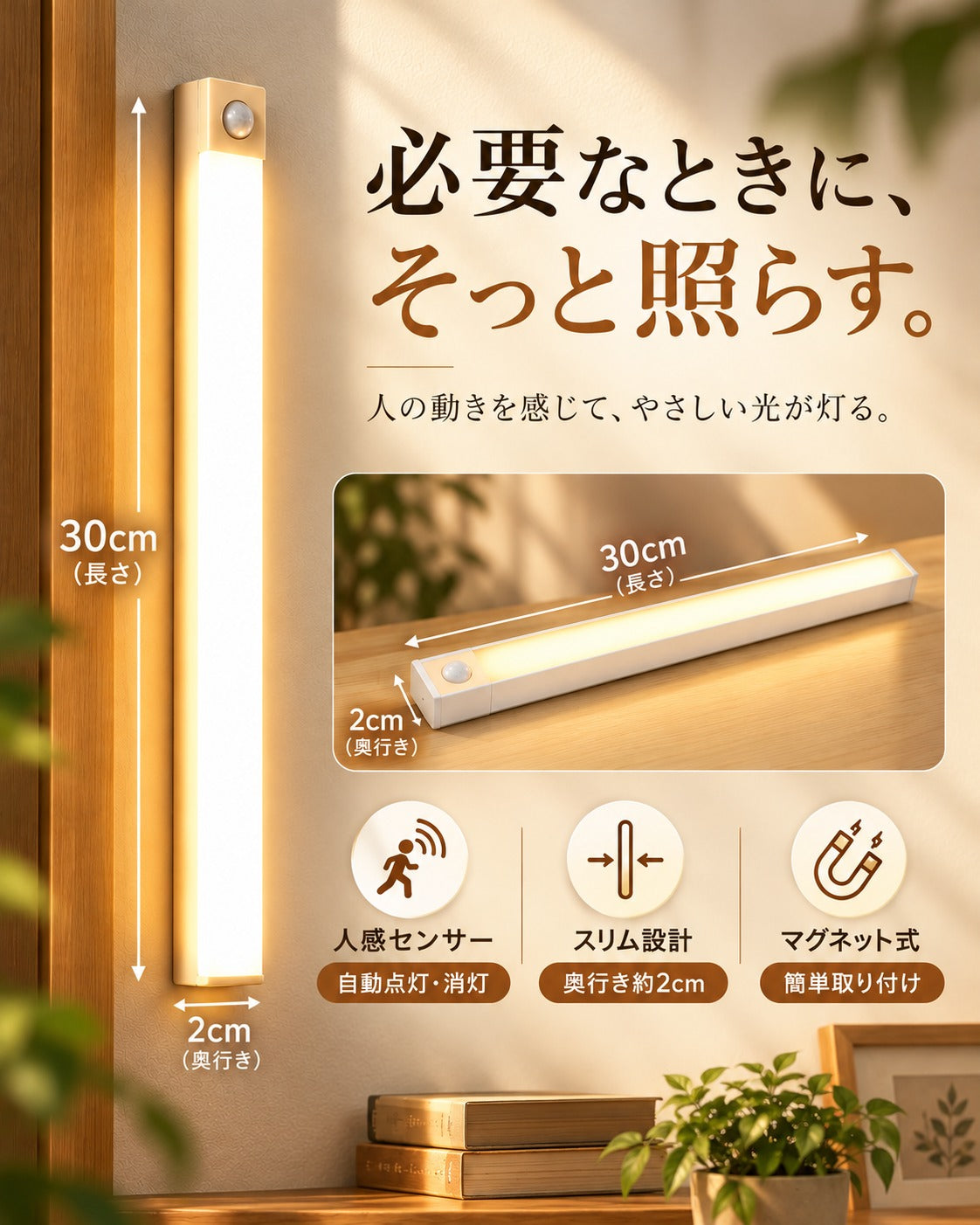 LumiFit™ 充電式センサーライト