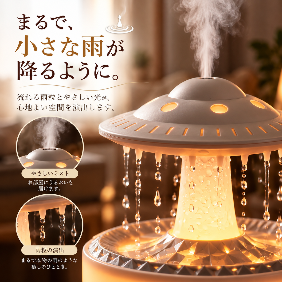 Shizuku™｜雨音が楽しめる加湿器