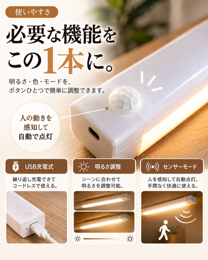LumiFit™ 充電式センサーライト